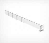 Разделитель DIV30-BT35 высотой 30 мм с передним ограничителем 35 мм — для организации выкладки небольших лёгких товаров